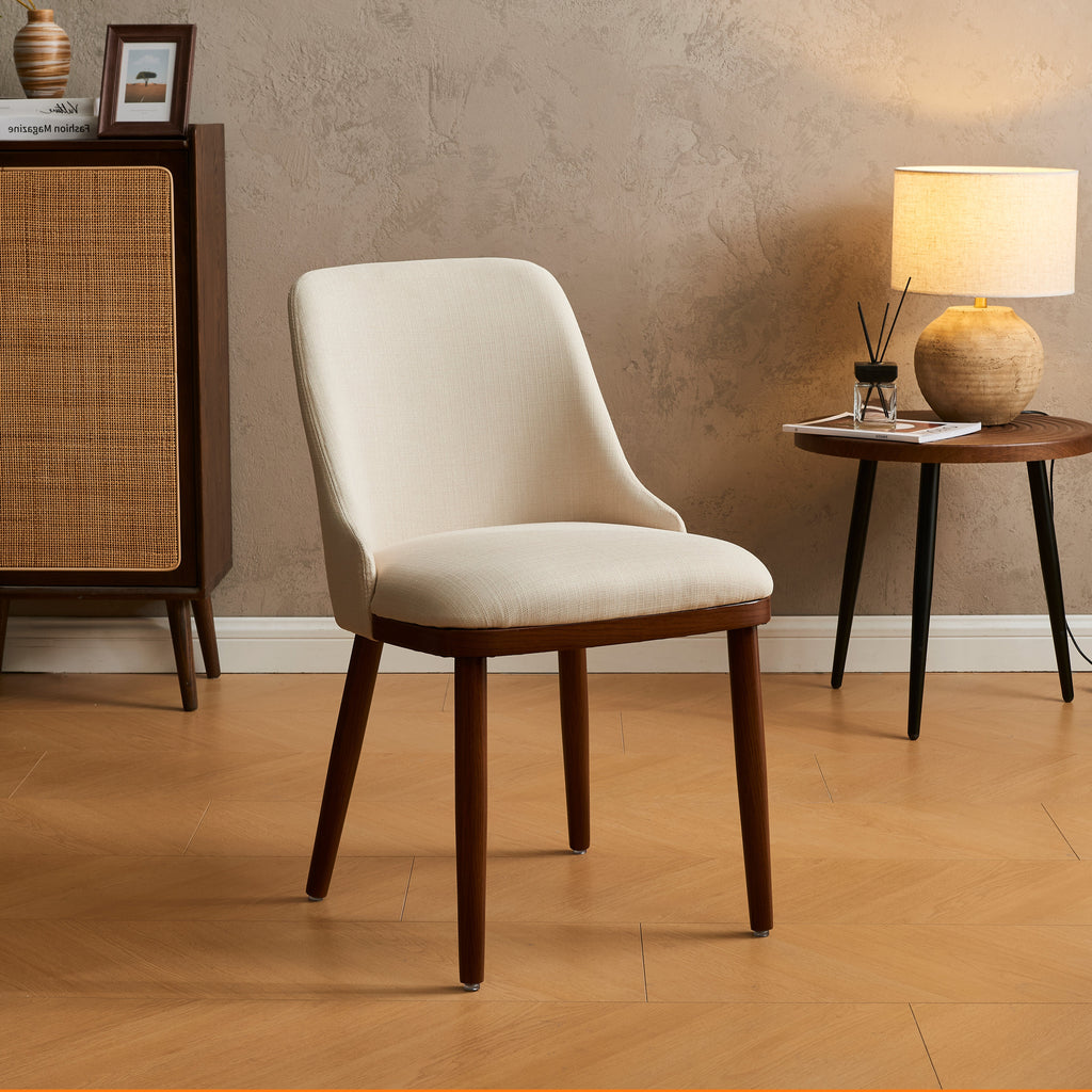 EarthyGrain Modern Upholstered Dining Chair (Set of 2) - Mid-Century Style