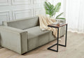 EarthyGrain Modern Walnut C-Table - Space-Saving Couch Side Table