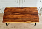EarthyGrain Premium Live Edge Dining Table - Solid Walnut Wood
