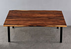 EarthyGrain Premium Live Edge Dining Table - Solid Walnut Wood