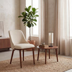 EarthyGrain Modern Upholstered Dining Chair (Set of 2) - Mid-Century Style