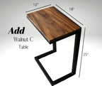 EarthyGrain Live Edge Coffee Table - Solid Walnut Living Room Centerpiece