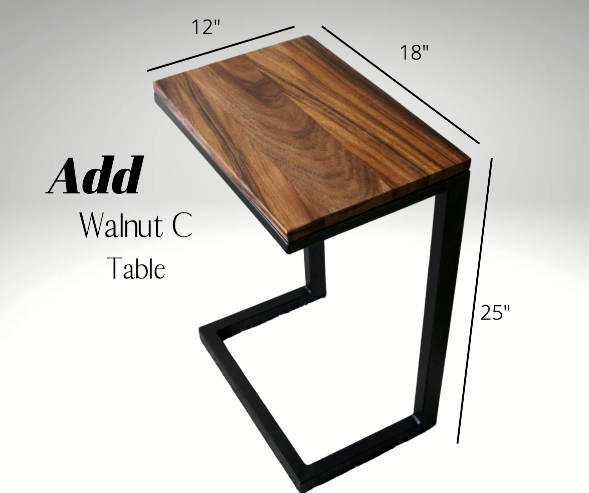 EarthyGrain Live Edge Coffee Table - Solid Walnut Living Room Centerpiece