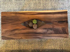 EarthyGrain Live Edge Coffee Table - Solid Walnut Living Room Centerpiece