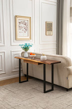 EarthyGrain Live Edge Console Table - Rustic Modern Entryway Table