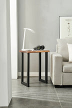 EarthyGrain Live Edge End Table - Compact Solid Walnut Side Table