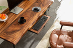 EarthyGrain Ergonomic Walnut Keyboard Tray - Premium Desk Add-on