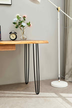 EarthyGrain Live Edge Desk with Hairpin Legs - Mid-Century Modern Workspace