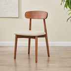 EarthyGrain Modern Solid Wood Dining Chair - Ergonomic Comfort