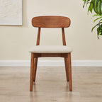 EarthyGrain Modern Solid Wood Dining Chair - Ergonomic Comfort