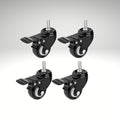 EarthyGrain Heavy Duty Locking Caster Wheels (Set of 4) - Desk Mobility