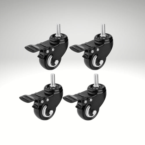 EarthyGrain Heavy Duty Locking Caster Wheels (Set of 4) - Desk Mobility